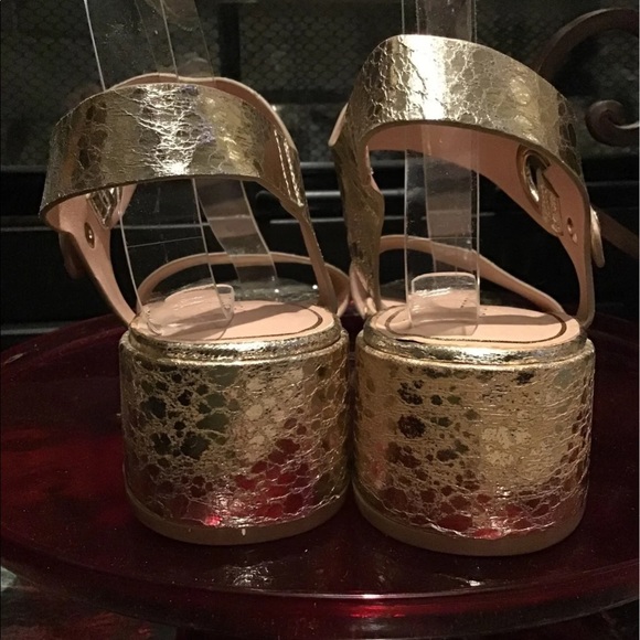 TopShop Gold Sandals Sz 40 NWT - Picture 5 of 7